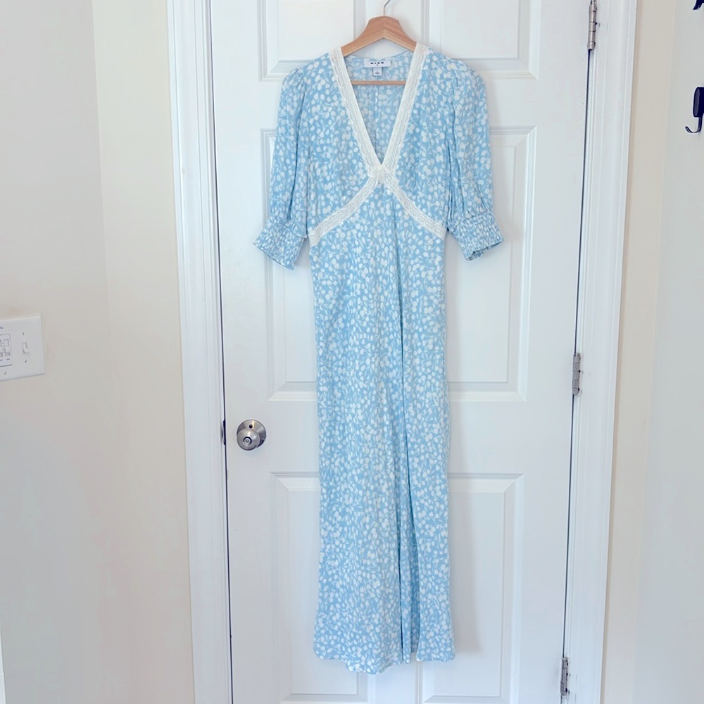 Rixo x Target Floral Puff Sleeve Lace Swing Dress, size 6